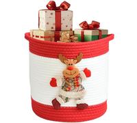 Panier de Noël | Panier à linge de Noël en corde - Organiseur de nourriture de vacances | Pour anniversaire, , Pâques, chocolat, collation, bonbons, fruits, Saint-Valentin, collations pour