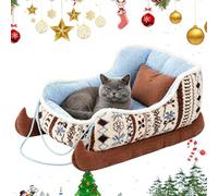 Panier de Noël pour Chien Décoration Saisonnière Mignonne, Douce et Lavable | Lit Festif Animaux de Compagnie pour Chats, Chatons, Chiots, Chiens, Chambres, Patios, Terrasses, Balcons