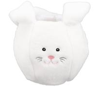 Panier de Pâques Créatif Lapin en Peluche Blanc pour Fête | Capacité, Décor de Fête, Peut Servir de Panier Floral, Finition Soignée