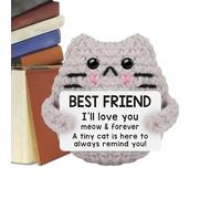 Panier de Pâques en crochet pour chat, petit animal fait à la main, petits animaux mignons, petits rappels tricotés à la main positifs avec message | Panier de Pâques amusant