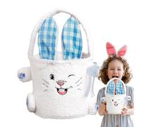 Panier De Pâques En Peluche - Sac de Rangement en Peluche Lapin - Sacs à Friandises de Pâques | Pour Bonbons Snacks Jouets Pique-nique Fête à la Maison Rassemblement Vacances Fête Célébration