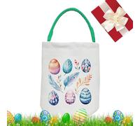 Panier de Pâques vide amusant avec poignée - Grande capacité - Pour - Décoration de fête - Sac fourre-tout en toile pour petite amie, sœur, fille