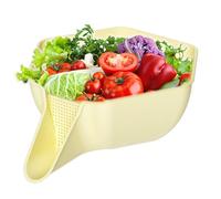 Panier de passoire de puits - PET 13 × 23 × 19 cm | Baskét de drainage avec conception de séparation humide sèche, lavage de légumes, pâtes de cuisson, entonnoir du panier de drainage | Cuisine quotid