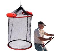 Panier de pêche flottant, panier de pêche pour poissons capturés, cage de support pour poissons vivants, panier de pêche pliable, filet de pêche flottant à séchage rapide pour vivre les poissons