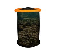 Panier de pêche flottant - Pliable - Cage en filet portable pour poissons vivants avec revêtement en nylon pour petits poissons et appâts vivants