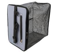 Panier de pêche flottant pliable, maille PE de 4 mm avec double fermeture éclair flottante en coton perlé pour appât, écrevisse, crabe, crevettes (39 x 25 x 42 cm)