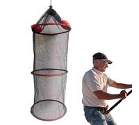Panier de pêche pour poissons capturés | Filet de rangement pour poissons et appâts - Panier de pêche pliable à séchage rapide pour rester en vie