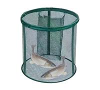 Panier de pêche pour Poissons capturés | Piège de Stockage de Poissons Vivants Pliable - Cage de Stockage d'appâts pour Filet de pêche Portable - pour Bar, Truite, Poisson-Chat, Eau salée, Eau Douce,