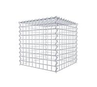 Panier de pierre gabion carré, mailles 5 x 5 cm, profondeur 50 cm, la culture Panier type 3, spirale Fermeture, galvanisé 50 x 50 x 50 cm
