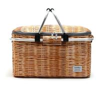 Panier de pique-nique avec isolation motif en osier panier de courses pliable 25L sac isotherme sac isotherme sac