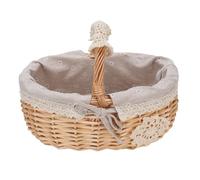 Panier de pique-nique en osier avec doublure amovible, panier vide tissé à la main avec poignée, idéal pour Pâques, le camping, les mariages et les réunions de famille ou entre (Marguerite)