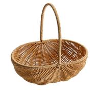 Panier de Pique-Nique en Osier avec poignées, 11x8x11in Natural Grand Panier Willow Panier Vide Pas Cher Pâques de Pâques Bon marché Panier de vin de Rangement pour Jouet, Fleur, Cadeaux de Mariage m