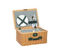 Panier de pique-nique en osier ensemble panier pique-nique 2 personnes avec compartiment isotherme et accessoires