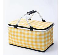 Panier de pique-nique isotherme avec doublure anti-fuite, grande capacité de 26 L, pour 12 adultes, panier de pique-nique avec poignées robustes pour activités de plein air, voyage, plage, camping