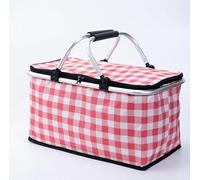 Panier de pique-nique isotherme avec doublure anti-fuite, grande capacité de 26 litres pour 12 adultes, panier de pique-nique avec poignées robustes pour activités de plein air, voyage, plage, camping