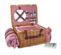 Linxor - Panier de pique-nique isotherme avec nappe et accessoires - 2 personnes - Plusieurs coloris
