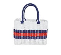 Panier de pique-nique - Petit panier de pique-nique en osier fait à la main - Emballage de fruits et légumes - Panier de pique-nique - Panier de rangement de jardin - Imitation rotin - Panier de