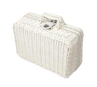 Panier de pique-nique tissé pour chambre d'enfant, bébé, placard, couches, jouets, taille M, blanc