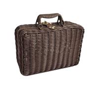 Panier de pique-nique tissé pour chambre d'enfant, bébé, placard, couches, jouets, taille M, marron