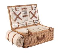 Panier de pique-nique traditionnel de luxe entièrement équipé pour 4 personnes