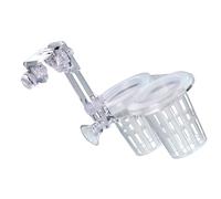 Panier de pour aquarium, pot de fleurs transparent avec trou, décoration d'aquarium, double tasses hydroponiques réglables, accessoires aquatiques pour la culture