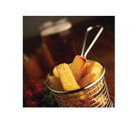 Panier inox de présentation avec long manche (H)80 x ( diamètre )80 mm Gris