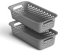 Panier de rangement 0,7L - Anthracite - 20x10cm ( 2 pièces )