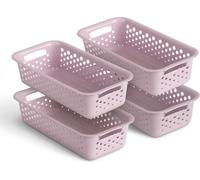 Panier de rangement 0,7L - Rose - 20x10cm ( 4 pièces )
