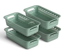Panier de rangement 0,7L - Vert - 20x10cm ( 4 pièces )