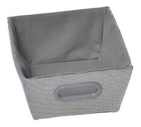 Panier de Rangement 20,5x26x10,5cm - Accessoire de Dressing et Salle de Bain -Tendance - Argent
