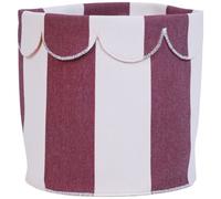 CHILDHOME Panier de Rangement Biscuit Dreams - 25 cm de Hauteur - Motif Rayé Bordeaux - Pliable, Compact et Décoratif - Pour Jouets, Vêtements ou Accessoires - Chambre Bébé ou Enfant