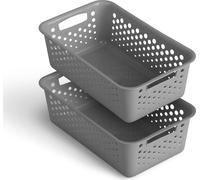 Panier de rangement 2L - Anthracite - 25x16cm ( 2 pièces )