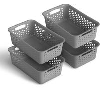Panier de rangement 2L - Anthracite - 25x16cm ( 4 pièces )