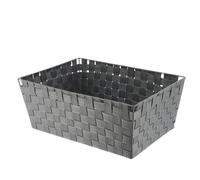 Panier de Rangement 32 5x45x18cm - Accessoire de Dressing et Salle de Bain -Tendance - Gris