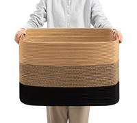 Panier de rangement 50 L en lin naturel - Kaki Vendos85