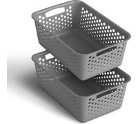 Panier de rangement 5L - Anthracite - 30x20cm ( 2 pièces )