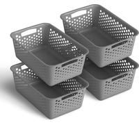 Panier de rangement 5L - Anthracite - 30x20cm ( 4 pièces )