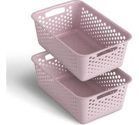 Panier de rangement 5L - Rose - 30x20cm ( 2 pièces )