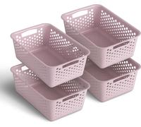 Panier de rangement 5L - Rose - 30x20cm ( 4 pièces )