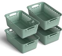Panier de rangement 5L - Vert - 30x20cm ( 4 pièces )