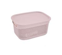 Panier de rangement - 7house - Rectangulaire - 6,6 Litres - Couverture - Résine