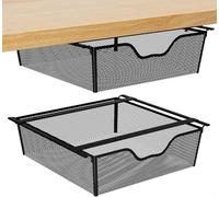 Panier de rangement à 2 niveaux sous évier - Pas d'installation - Suspendu - Pour épices, ustensiles, capsules de café, fil de fer renforcé, étagère de cuisine
