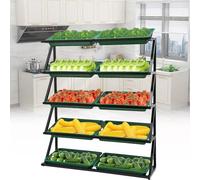 Panier de Rangement à Plusieurs Niveaux pour Fruits, légumes et en-Cas - Idéal pour la présentation en Magasin et Une Organisation Efficace