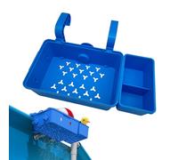 Panier de rangement au bord de la piscine | Panier de rangement au bord de la piscine | Conteneur à double crochet | Étagère de douche suspendue | Support portable léger pour porche, terrasse, plage