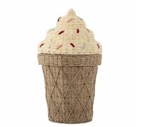 Bloomingville Panier de rangement avec couvercle Cillie Ø40 cm Nature ice cream