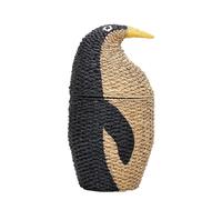Bloomingville Panier de rangement Tazia avec couvercle Ø37x69 cm Noir