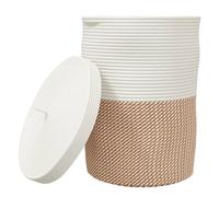 Vidaxl Panier De Rangement Et Couvercle Marron Et Blanc Ø37x50cm Coton Multicolore