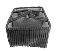 Panier de Rangement avec Diviseurs Amovibles Portable en Velours Côtelé | Intérieur Multi-compartiments, Côtés Renforcés, Poignées Solides, Surface Douce, pour Table