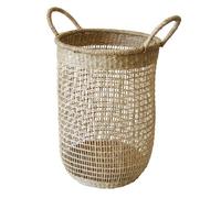 Panier de rangement avec poignées - BOX AND BEYOND - Roseau naturel ajouré - 30 x 24 x 51 cm