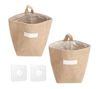 panier de rangement bebe avec 2 pièces autocollantes, panier suspendu rangement, petit paniers, Panier à suspendre - Peut être utilisé dans les salles de bains, cuisines et